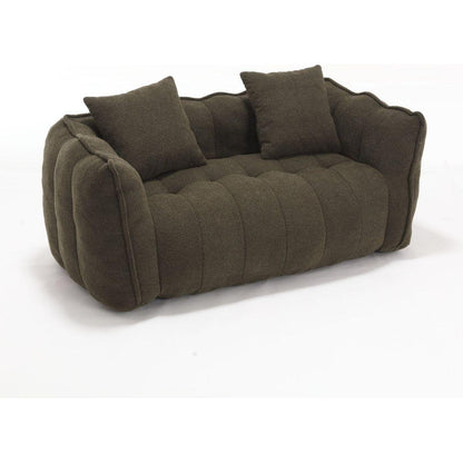 Soft beanbag chair with high resilience foam core for two people. The comfortable square recliner sofa is ideal for family members and friends engaged in games, reading, watching TV