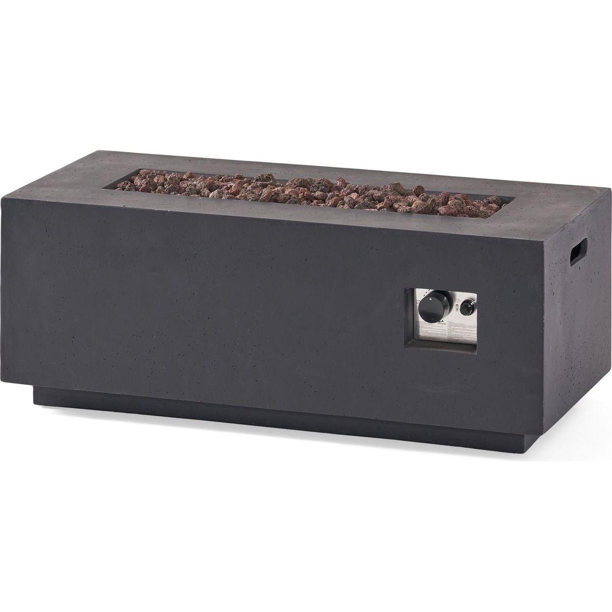 40" RECTANGULAR MGO FIRE PIT - 40 000 BTU