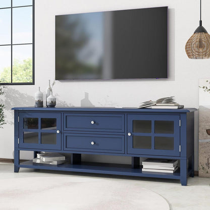 TV Stand for TVs up to 60", Entertainment Center with Multifunctional Storage Space, TV Cabinet with Modern Design, Media Console for Living Room, Bedroom - Streamdale Furniture
