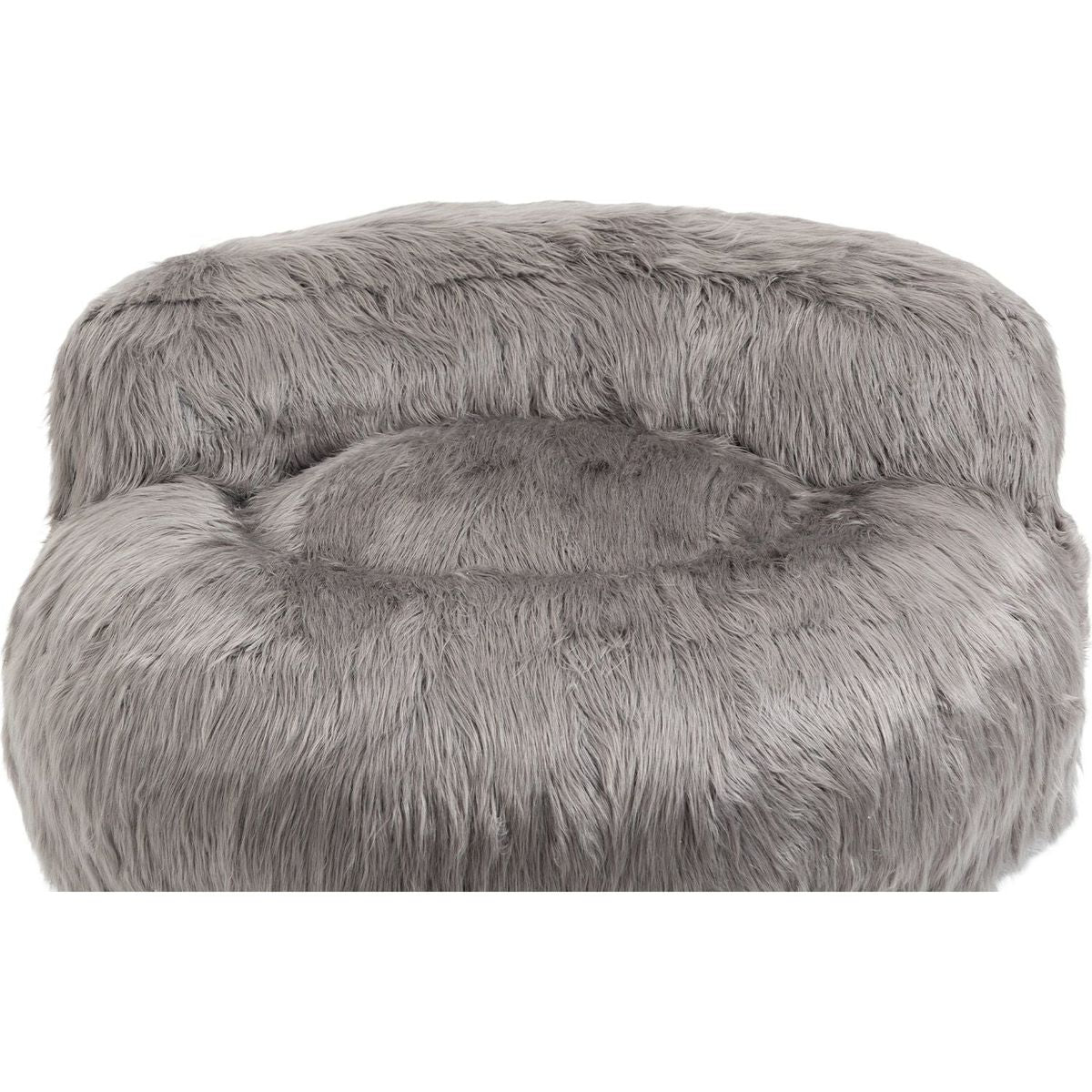 Bean Bag Chair Faux fur Lazy Sofa /Footstool Durable Comfort Lounger High Back Bean Bag Chair Couch for Adults and Kids, Indoor