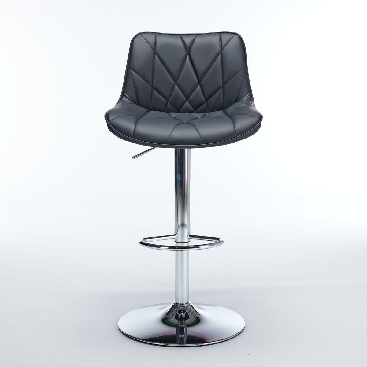 Counter Height Bar Stools Kitchen Island Barstools Adjustable Swivel Counter Stool Bar Height Island Chairs with Back,Set of 2, Black