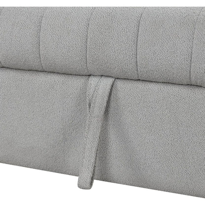 82.6" L-shaped Sectional Pull Out Sofa Bed Sleeper Sofa with Two USB Ports, Two Power Sockets and a Movable Storage Ottoman, Gray