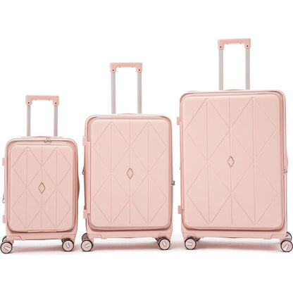 Luggage Sets 3 Piece(20/24/28), Expandable Carry On Luggage with TSA Lock Airline Approved, 100% PC Hard Shell and Lightweight Suitcase with Front Pocket and Spinner Wheels