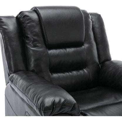 360Swivel and Rocking Home Theater Recliner Manual Recliner Chair with Wide Armrest for Living Room,Bedroom, Black