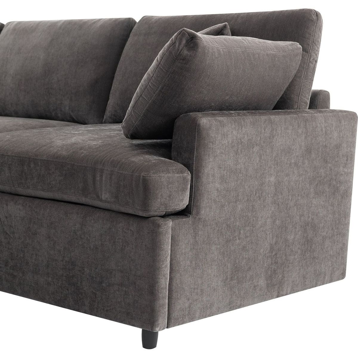 Modern Large U-Shape Sectional Sofa, with Removable Ottomans for Living Room (6-Seater)