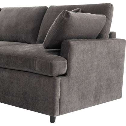 Modern Large U-Shape Sectional Sofa, with Removable Ottomans for Living Room (6-Seater)