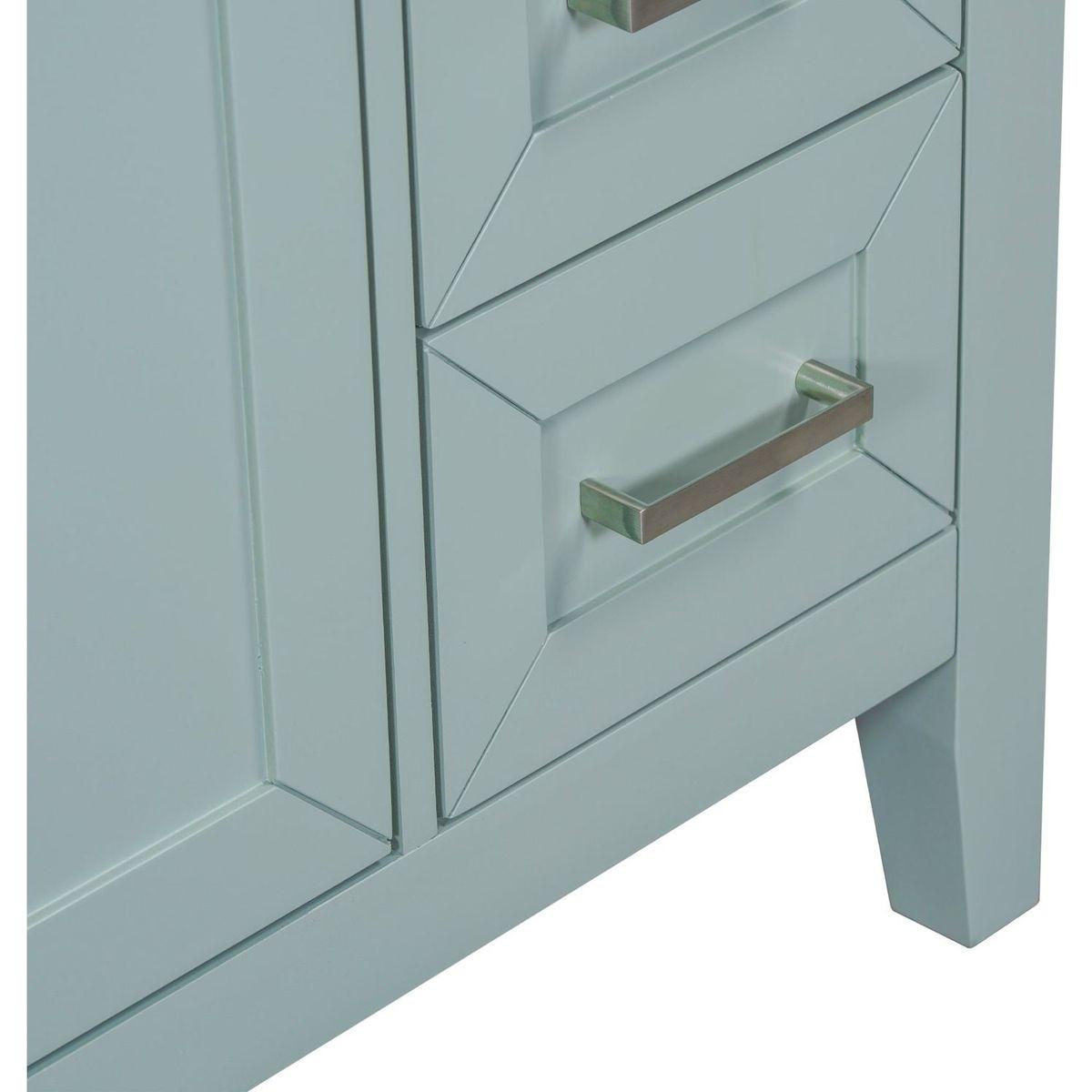 30" Bathroom Vanity without Sink, Cabinet Base Only, Bathroom Cabinet with Drawers, Solid Frame and MDF Board, Green