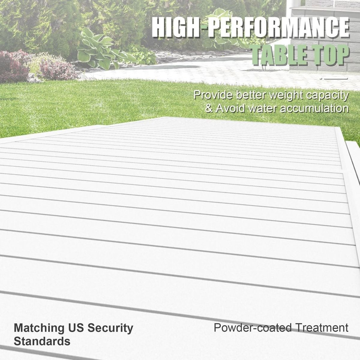 Aluminum Patio Extendable Dining Table 35"- 71", Adjustable Indoor Outdoor Patio Dining Table with E-Coating for 4-6 Person Garden Lawn Porch Bistro Furniture, Elegant Ivory White