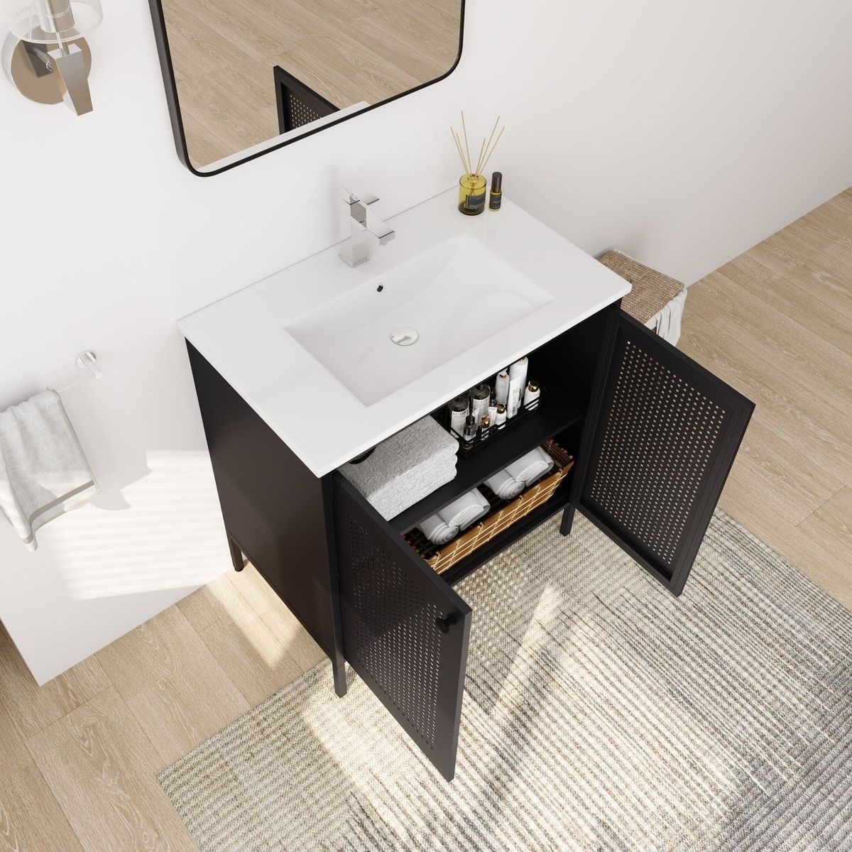 30 Inch Freestanding Bathroom Vanity With Ceramic SInk