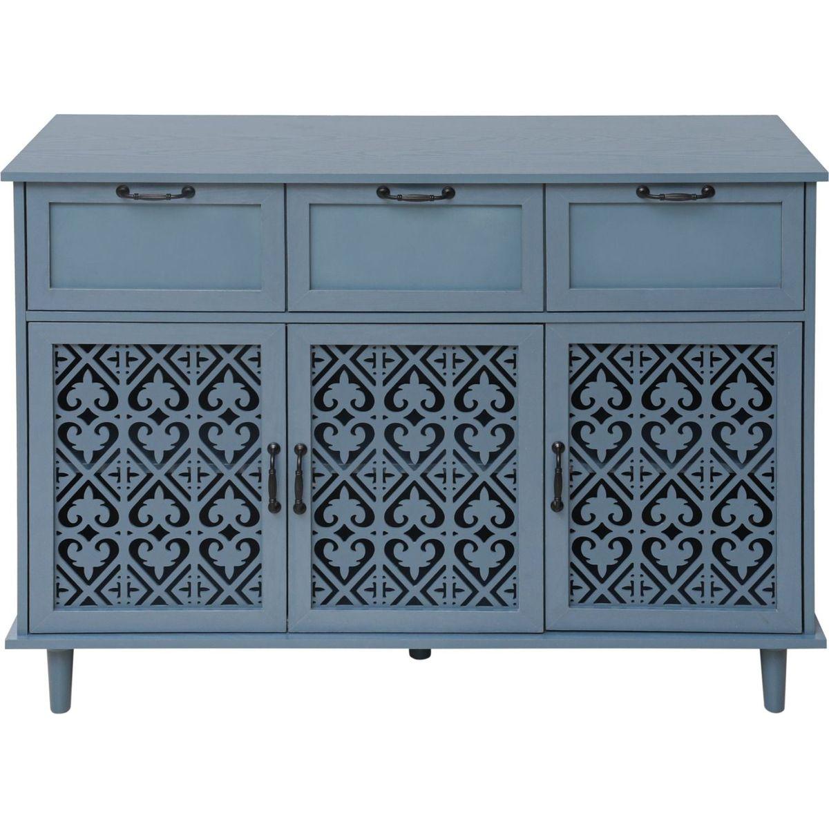 3 Door 3 Drawer Cabinet, American Furniture, Suitable for Bedroom, Living Room, Study - Streamdale Furniture