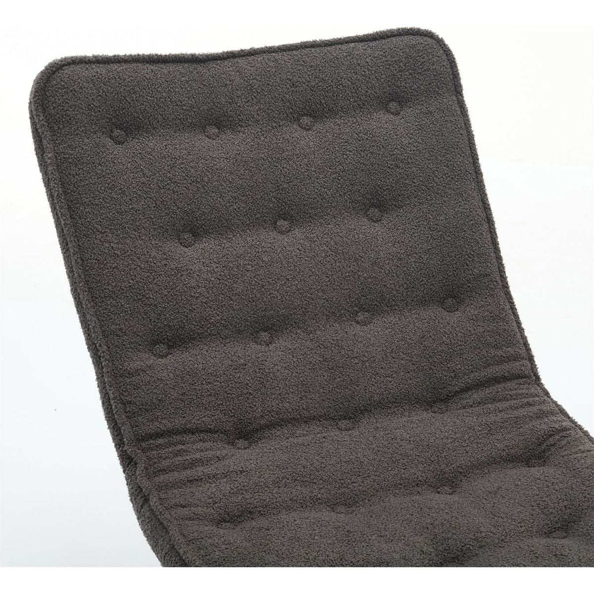 Lazy Rocking Chair,Comfortable Lounge Chair with Wide Backrest and Seat Wood Base, Upholstered Armless Rocker Chair for Living room, Balcony,Bedroom and Patio Porch. (GREY)