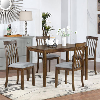 Dining Chairs set for 4,Kitchen Chair with Padded Seat, Side Chair for Dining Room, Walnut