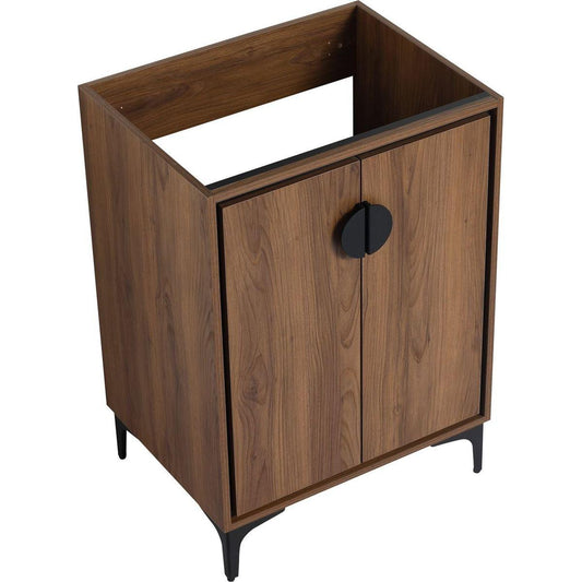 24" Bathroom Vanity without Top Sink, Modern Bathroom Storage Cabinet with 2 Soft Closing Doors, Single Sink Bathroom Vanity