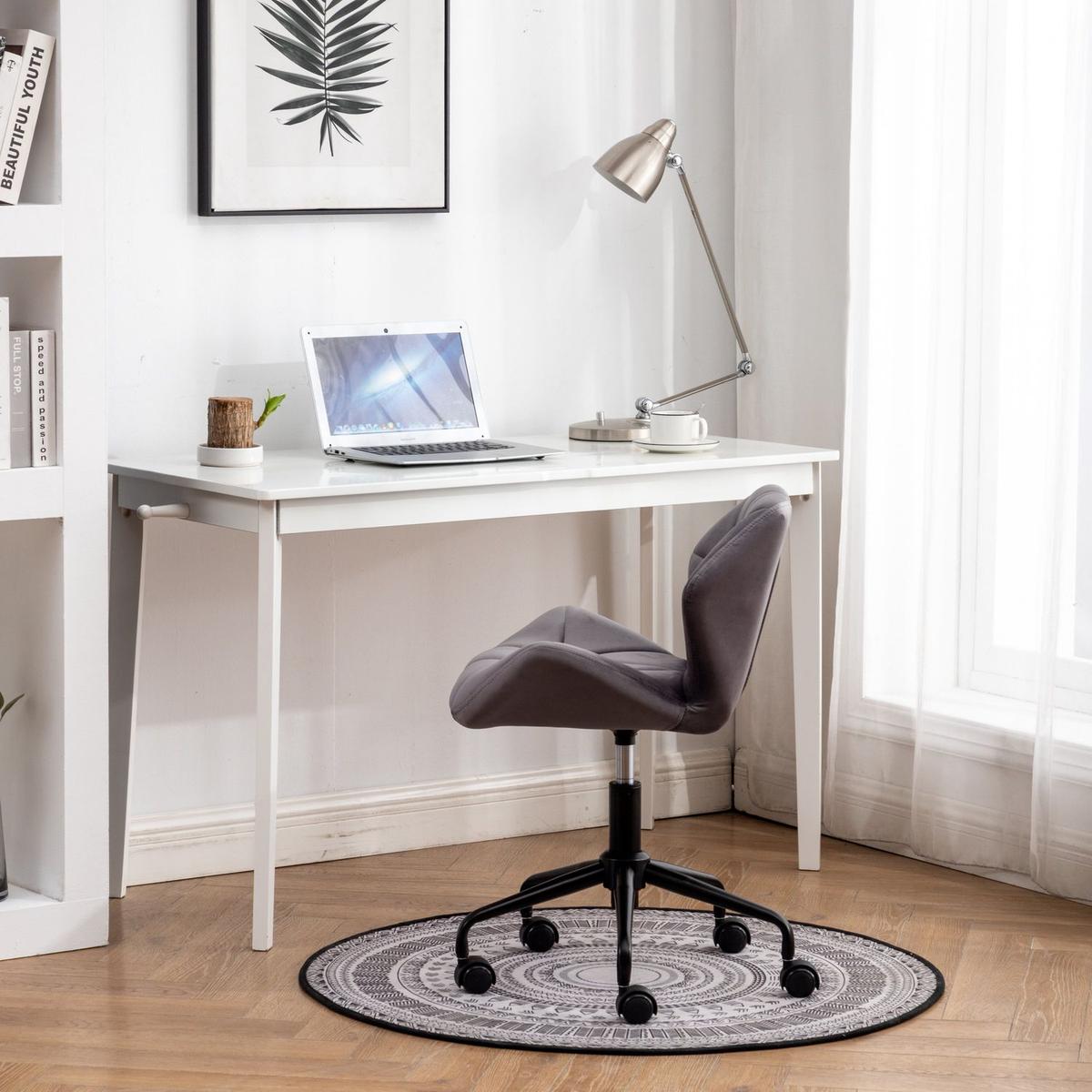 Eldon Diamond Tufted Adjustable Swivel Office Chair, Gray - Streamdale Furniture