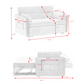 Folding sofa bed with adjustable back access to sofa recliner single bed Adult Modern chair bed, pink