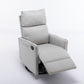 Cotton Linen Fabric Swivel Rocking Chair Glider Rocker Recliner Nursery Chair With Adjustable Back And Footrest For Living Room Indoor,Light Gray