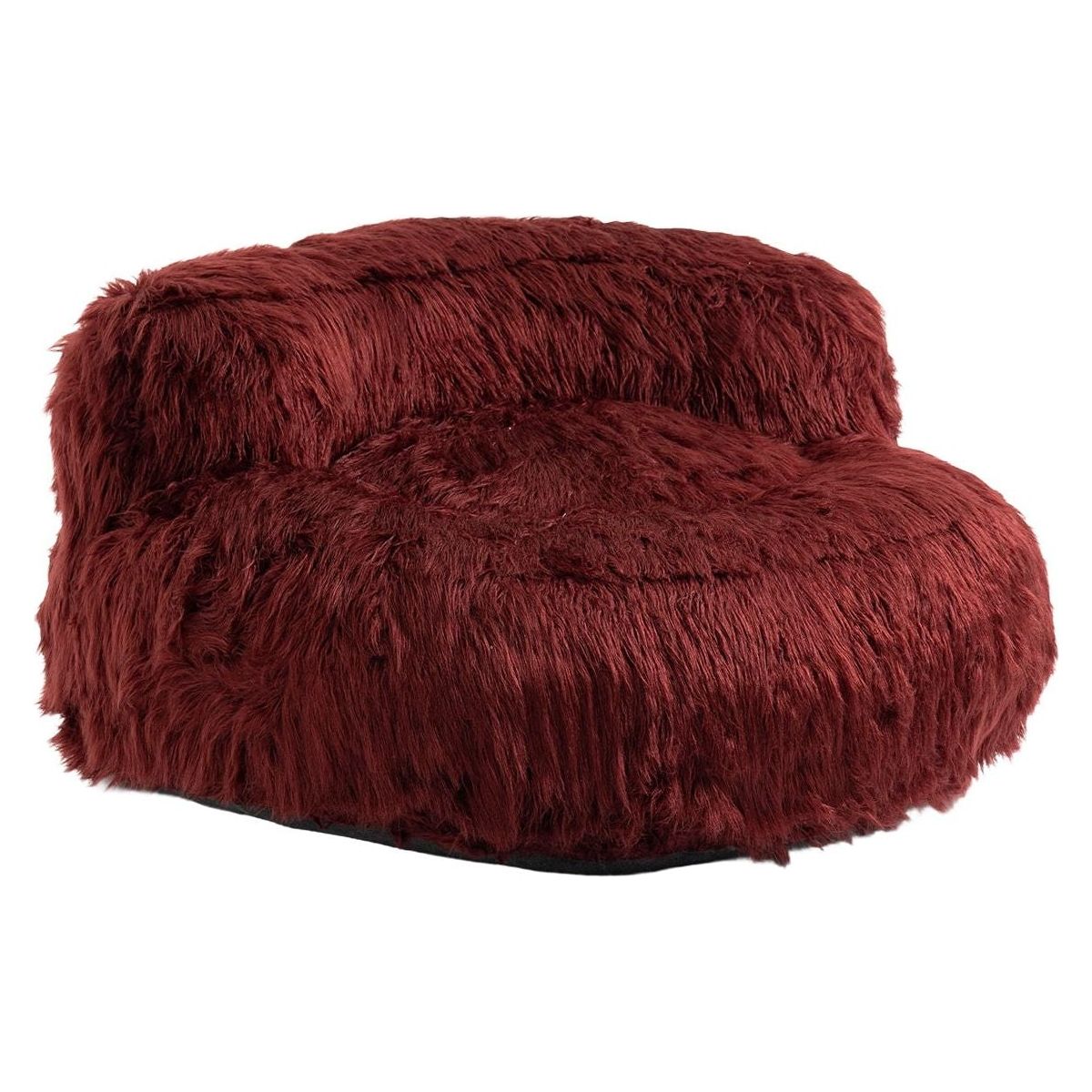 Bean Bag Chair Faux fur Lazy Sofa /Footstool Durable Comfort Lounger High Back Bean Bag Chair Couch for Adults and Kids, Indoor