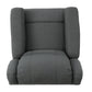 Charcoal Fabric Glider Recliner with Swivel, Manual Reclining Chair