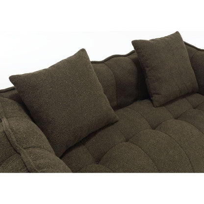 Soft beanbag chair with high resilience foam core for two people. The comfortable square recliner sofa is ideal for family members and friends engaged in games, reading, watching TV