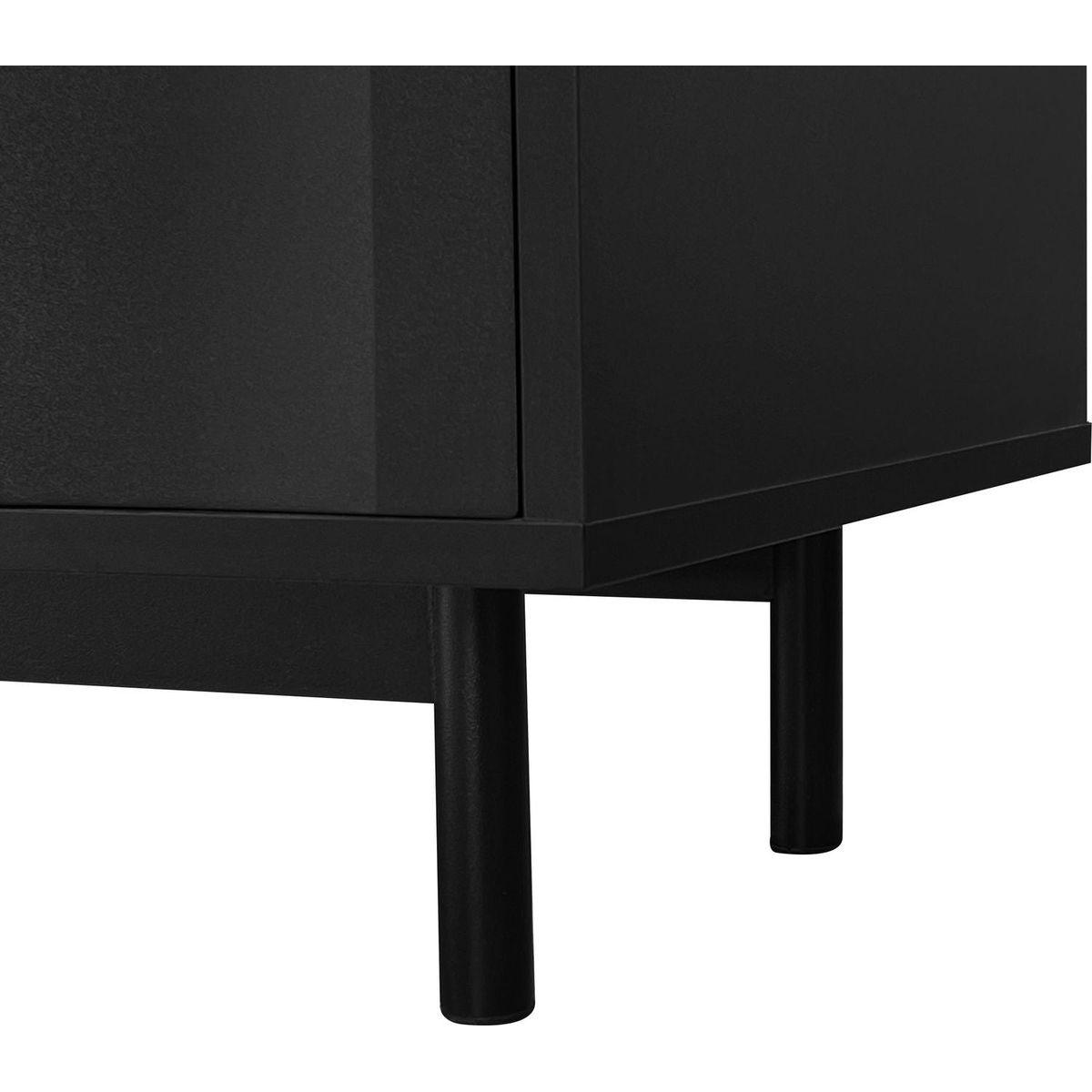 Wave Pattern Storage Cabinet with 2 Doors and 2 Drawers, Adjustable, Suitable for Study,Entrance and Living Room