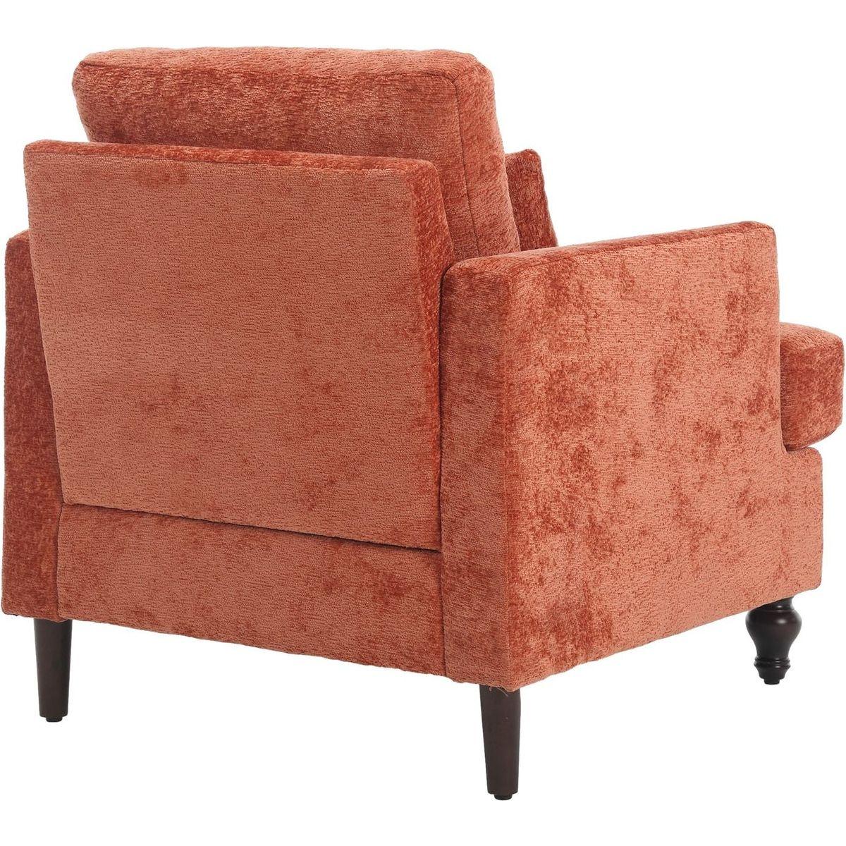 Wood Frame Armchair, Modern Accent Chair Lounge Chair for Living Room