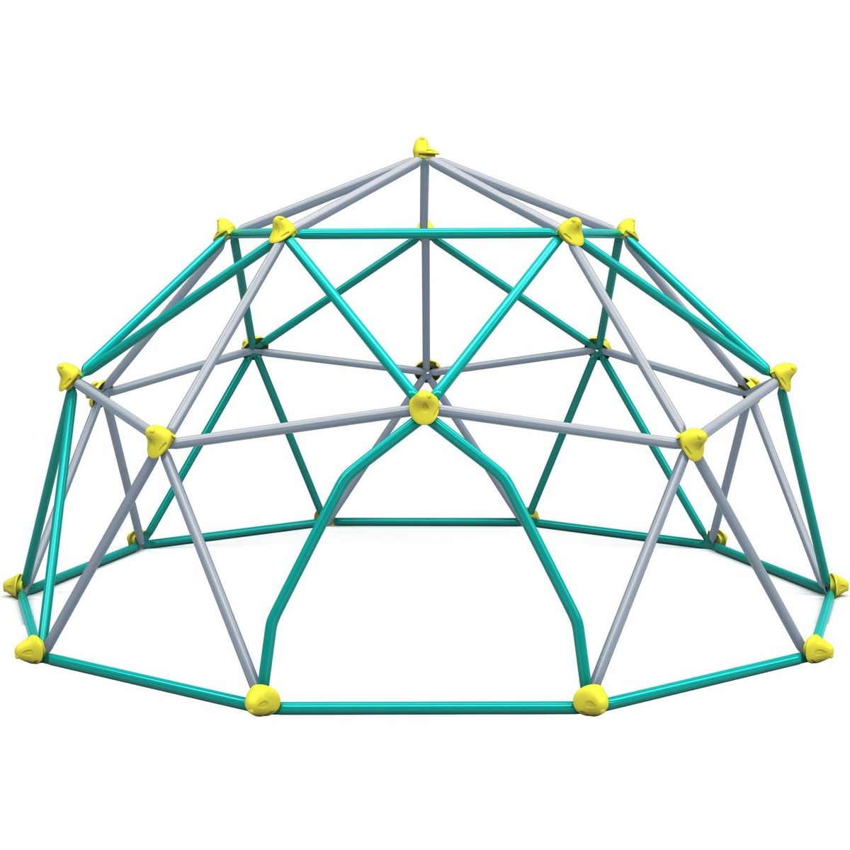 12ft Geometric Dome Climber Play Center, Kids Climbing Dome Tower with Hammock, Rust & UV Resistant Steel Supporting 1000 LBS