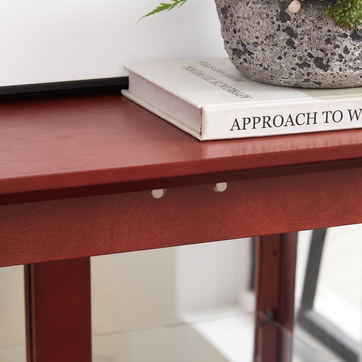 2 Doors Curio Cabinet with Tempered Glass Doors, Curio Cabinets with Mirrored Back Panel and Adjustable Shelves, Lighted Display Cabinet for Home, Office Light Bulb Included Cherry