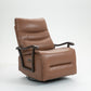 Swivel Rocker Recliner Power Glider Chair with Solid Wood Armrests - Extra Wide Reclining Sofa Chair Upholstered Faux Leather Living Room Single Sofa 350 lbs