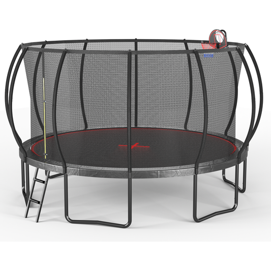 YC 16FT trampoline Pumpkin- Black Red