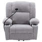 Power Lift Recliner Chair Electric Recliner for Elderly Recliner Chair with Massage and Heating Functions, Remote, Phone Holder Side Pockets and Cup Holders for Living Room, Grey