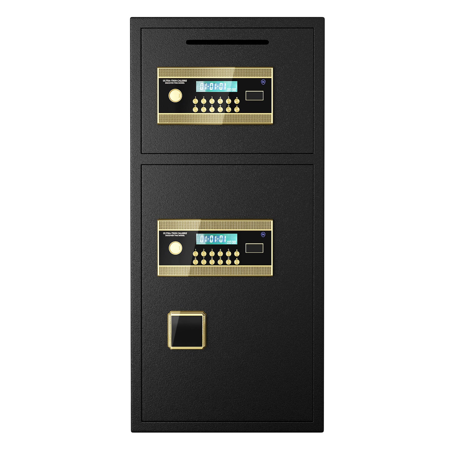 Large Double-door Coin-operated Safe,Digital Security Safe with Keypad and Key,3.5 Cubic Feet Safe Box with Hidden Code Function for Home,Office and Hotel