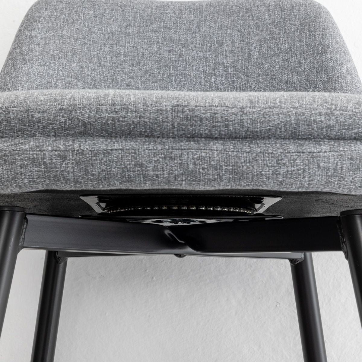 Counter Height Swivel Bar Stools Set of 2, 360 Swivel Upholstered Barstools with Back and Metal Legs, 25.6" Seat Height,Counter Stools for Kitchen Island and Pub,Linen Cloth,Grey