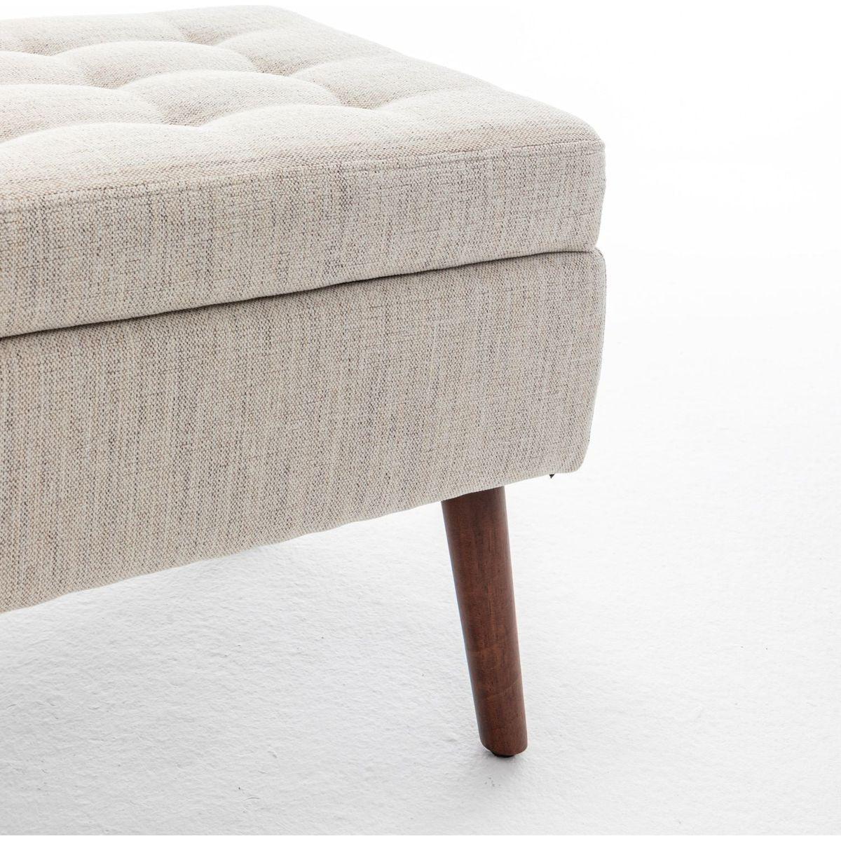 Storage Bench with Storage Bench for Bedroom End of Bed Bench Foot of Bed Bench Entryway Bench Storage Ottoman Bench 43.7" W x 18.1" D Off White Bench