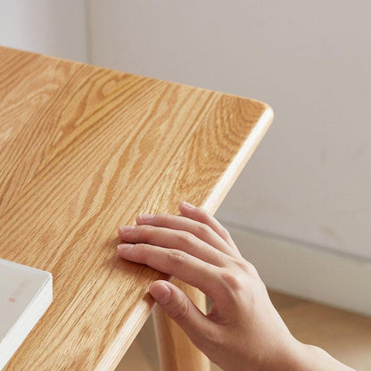 Desk 100% solid wood natural wood computer desk study desk oak natural wood PC desk work desk dressing table slim solid wood with drawer simple work from home width 80 cm depth 50 cm wood grain wooden