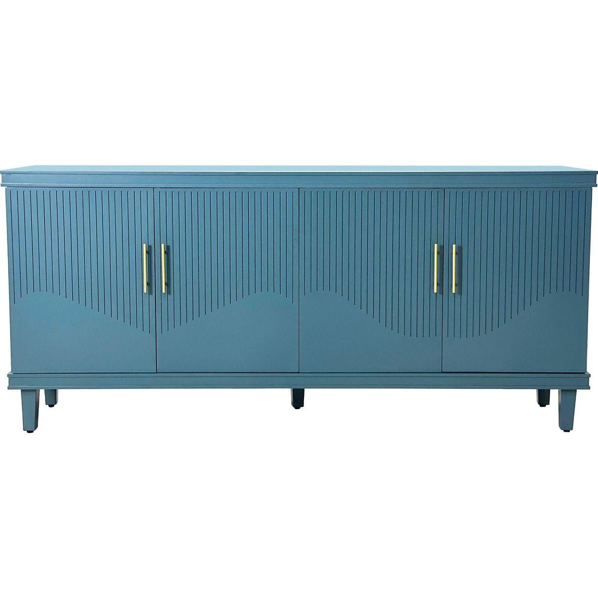 70.07"Large Size 4-Door Cabinet, Same as Living Room, Kitchen, Bedroom, Hallway, Olive Green,Navy Blue,Peacock Blue
