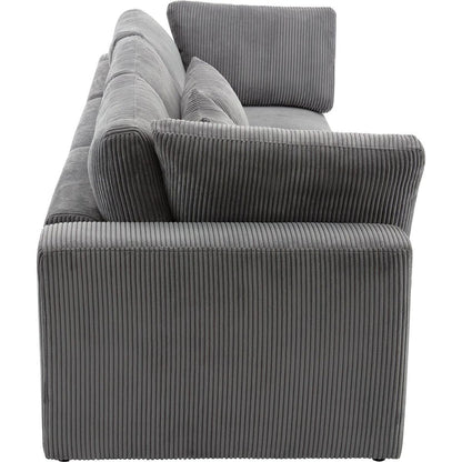 105" 3 Seater Sofa with Removable Back Cushions and 5 Pillows, for Living Room, Apartment, Spacious Space