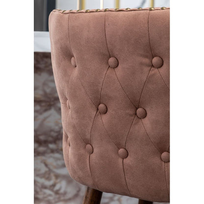 Nevis Mid-century Modern Faux Leather Tufted Nailhead Trim Counter Stool Set of 2, Pink