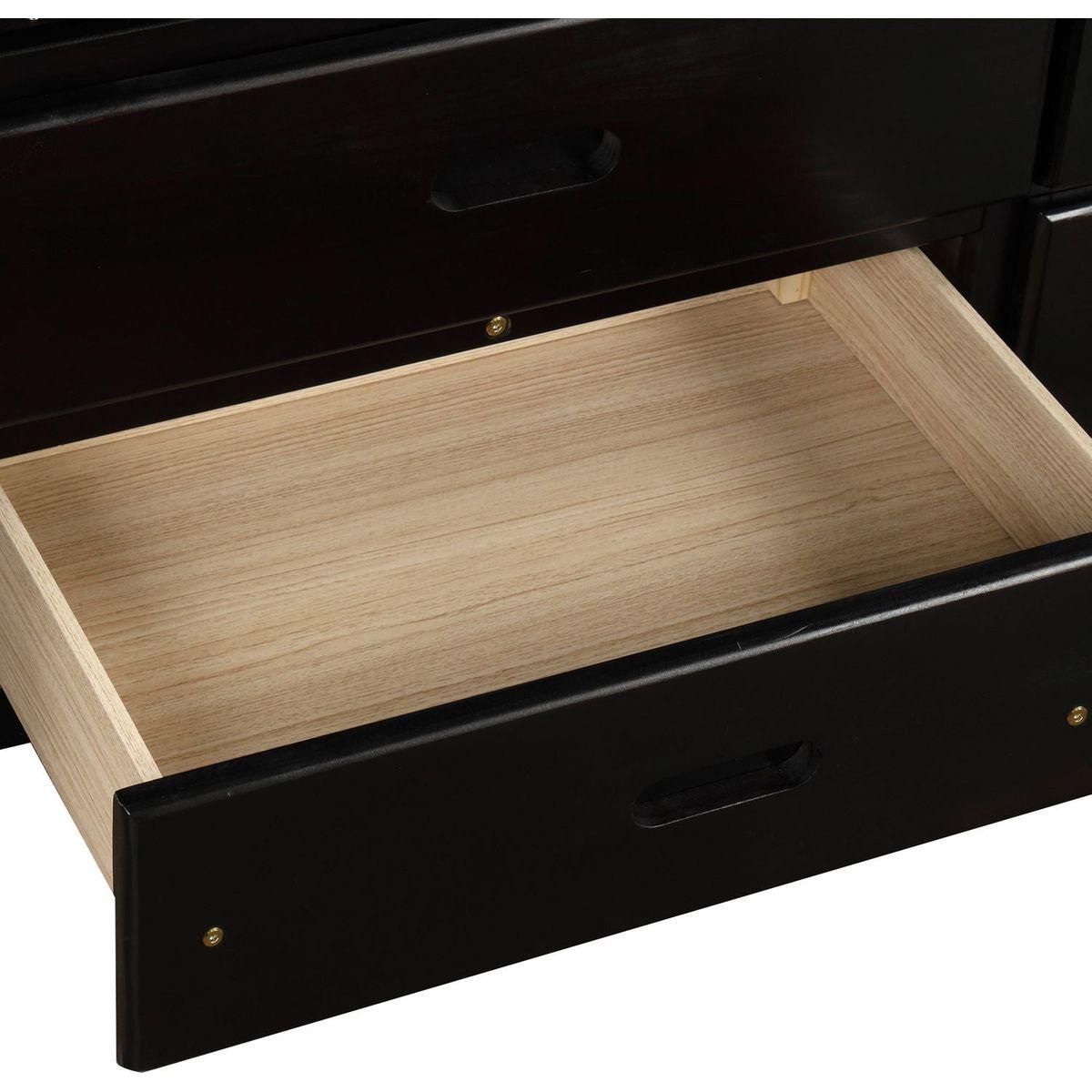 Twin Size Platform Storage Bed Solid Wood Bed with 6 Drawers