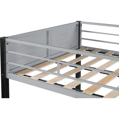 Triple Bunk Bed with Vent Board/ Sturdy Metal Frame/ Noise-Free Wood Slats/ Separatable into three beds/ No Box Spring Needed