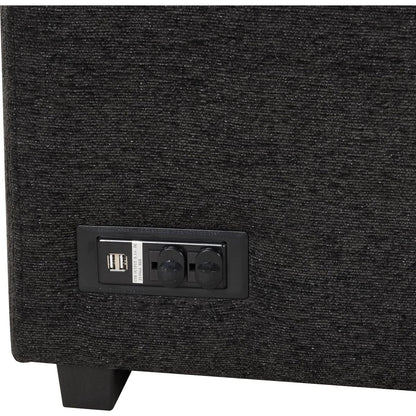 83.8" Reversible Sectional Pull-Out Sofa Bed L-Shaped Corner Sofa Couch with Storage Chaise, USB Ports, Power Sockets, Cup Holder for Living Room, Bedroom, Study, Black