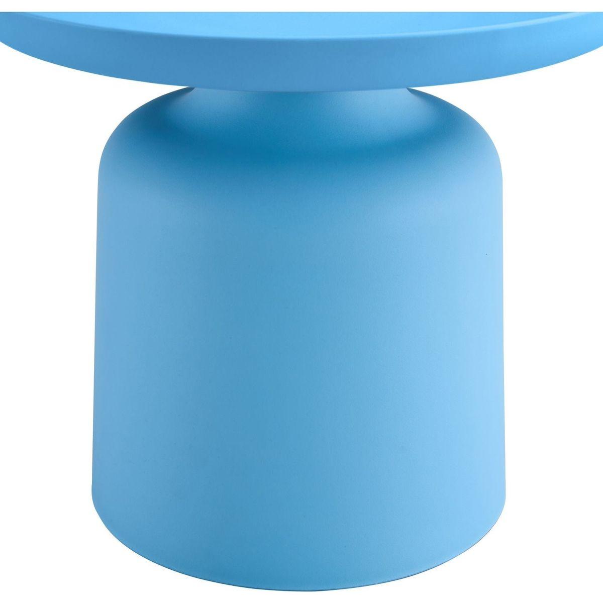 Light blue plastic side table Stylish and Versatile Plastic Round Side Table