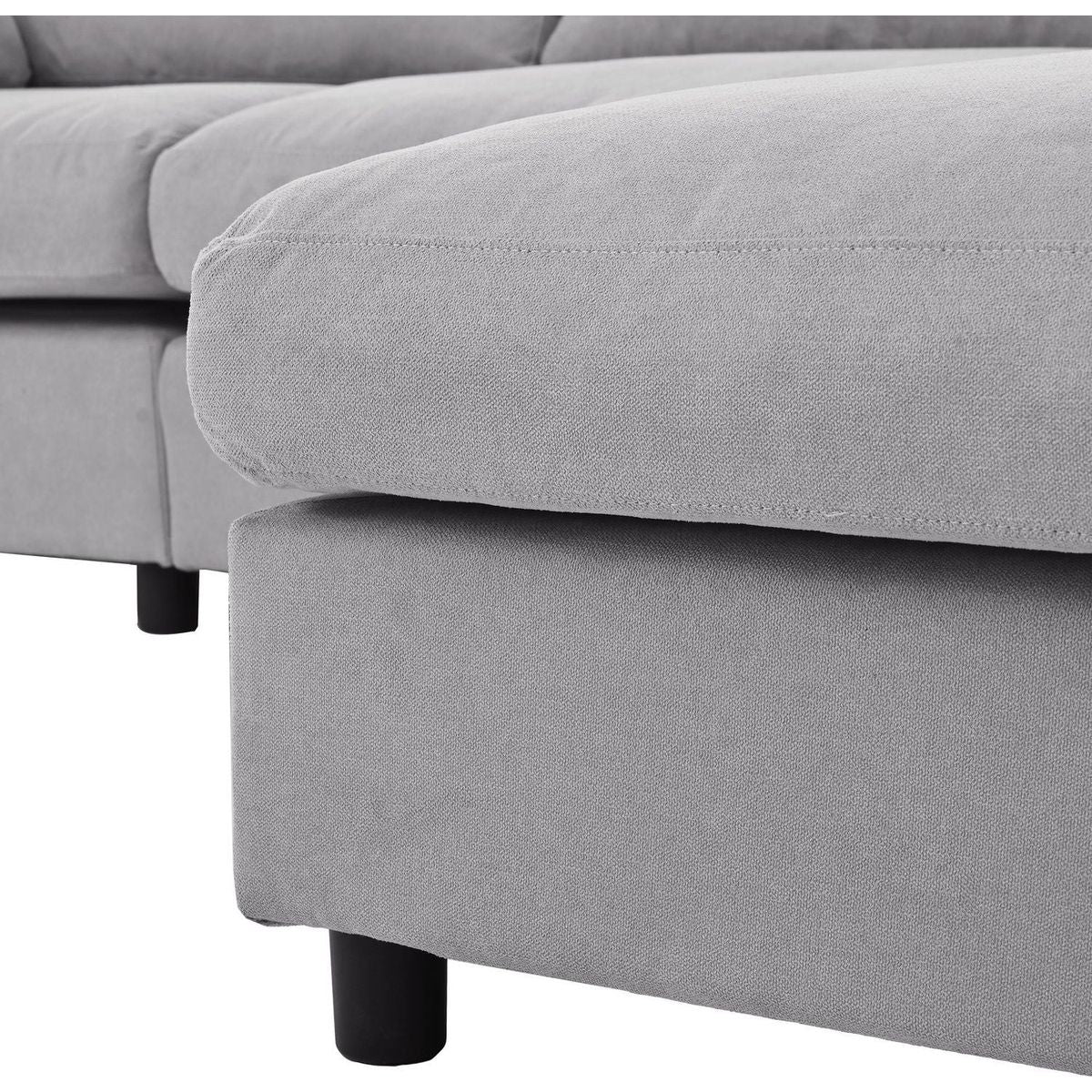 Upholstery Convertible Sectional Sofa, L Shaped Couch with Reversible Chaise