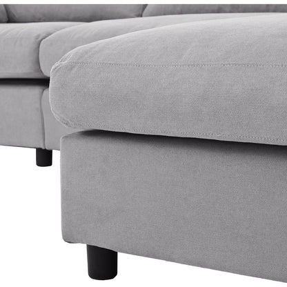 Upholstery Convertible Sectional Sofa, L Shaped Couch with Reversible Chaise