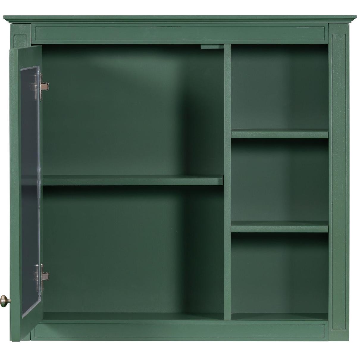 30" x 28" Medicine Cabinet, Wall Mounted Bathroom Storage Cabinet, Modern Bathroom Wall Cabinet with Mirror,Medicine Cabinet, Mirror Cabinet with 3 Open Shelves (Not Include Bathroom Vanity)