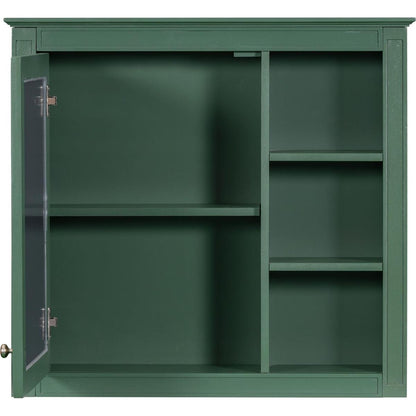 30" x 28" Medicine Cabinet, Wall Mounted Bathroom Storage Cabinet, Modern Bathroom Wall Cabinet with Mirror,Medicine Cabinet, Mirror Cabinet with 3 Open Shelves (Not Include Bathroom Vanity)