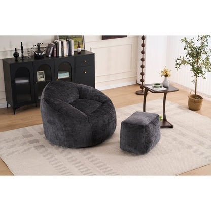 Foam Bean Bag Chairs for Adults/Teens with Filling,Bean Bag Lazy Sofa with Ultra Soft Chenille Cover, Bean Bag,Indoor & Outdoor