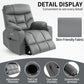 Okin Motor Up to 350 LBS Power Lift Recliner Chair, Heavy Duty Motion Mechanism with 8-Point Vibration Massage and Lumbar Heating, Cup Holders, USB and Type-C Ports, Removable Cushions, Grey