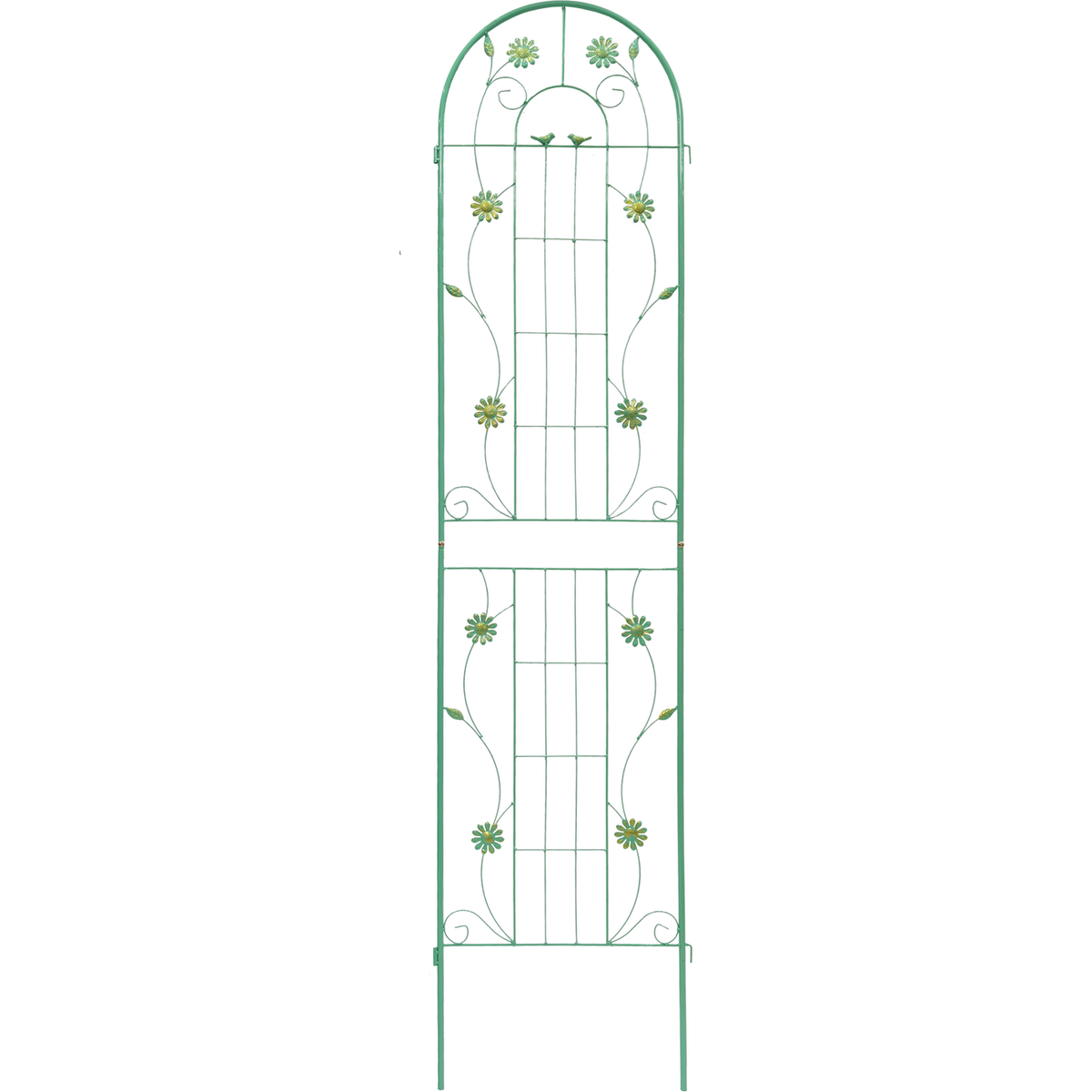4 Pack Metal Garden Trellis 86.7" x 19.7" Rustproof Trellis for Climbing Plants Outdoor Flower Support Green