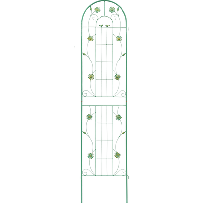 4 Pack Metal Garden Trellis 86.7" x 19.7" Rustproof Trellis for Climbing Plants Outdoor Flower Support Green