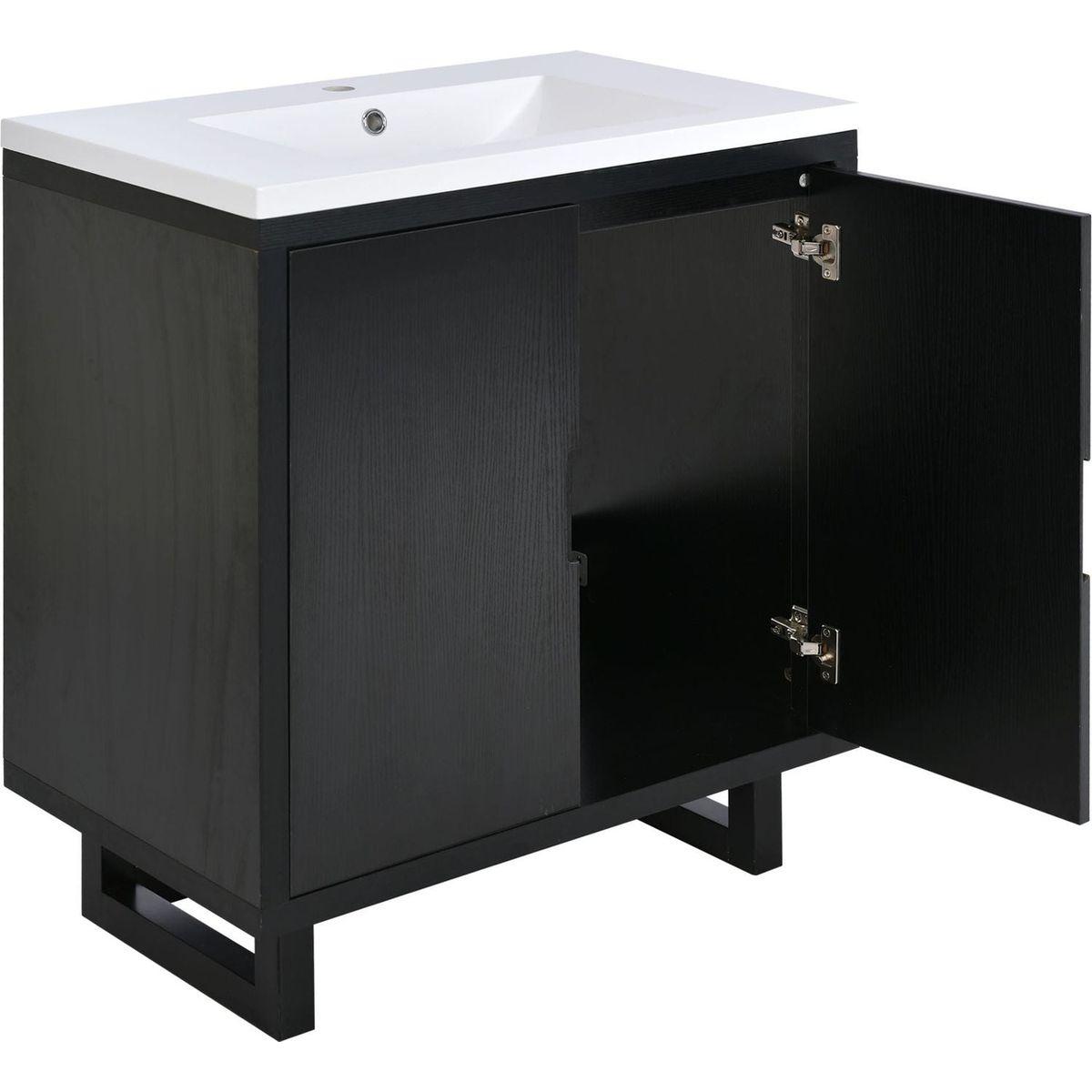 30" Bathroom vanity Set with Sink, Combo Cabinet, Bathroom Storage Cabinet, Solid Wood Frame